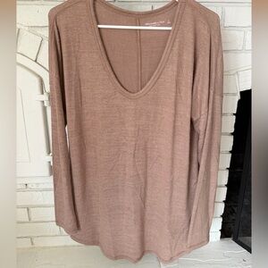 Abercrombie & Fitch Women's Oversized V-Neck Tunic Shirt